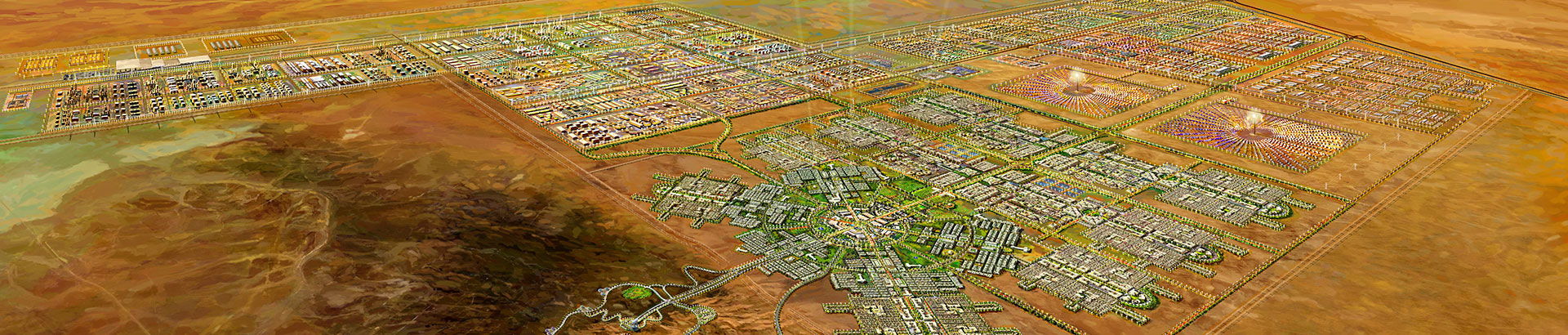 Wa'ad Al Shamaal urban planning aerial view